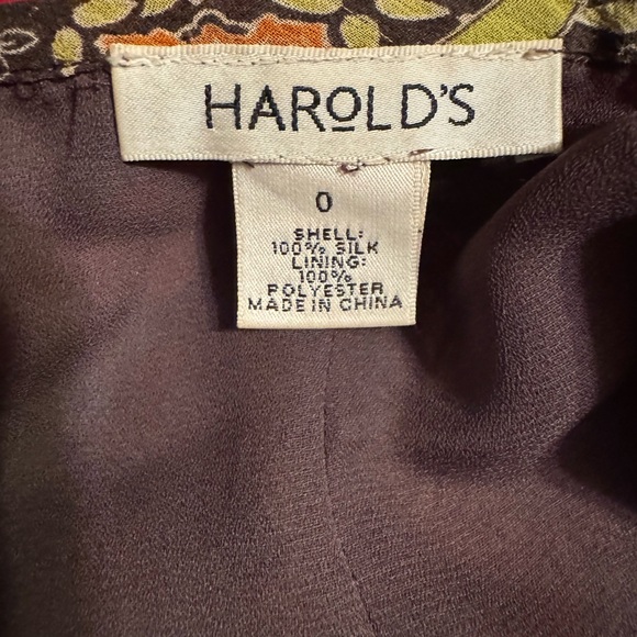 Women’s Size 0 Harold’s Multicolor Skirt - Picture 6 of 9